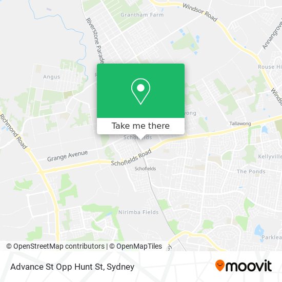 Advance St Opp Hunt St map