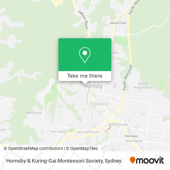 Mapa Hornsby & Kuring-Gai Montessori Society
