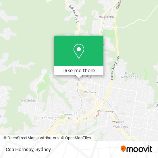 Mapa Csa Hornsby