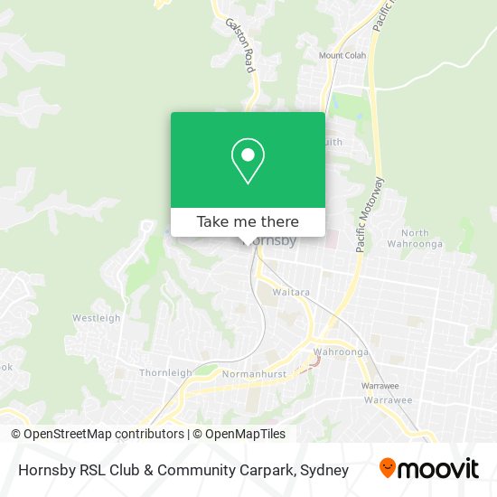 Hornsby RSL Club & Community Carpark map