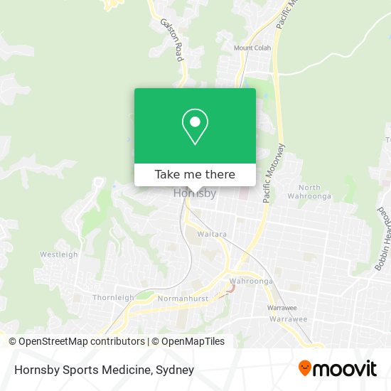 Mapa Hornsby Sports Medicine