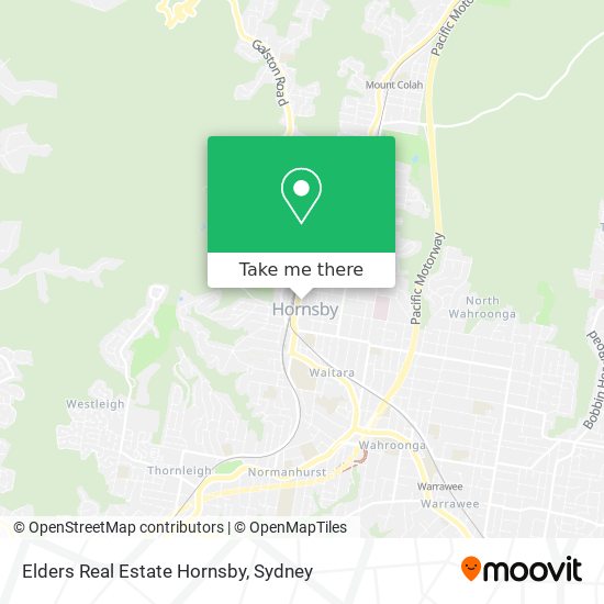 Elders Real Estate Hornsby map