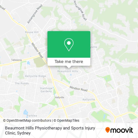 Mapa Beaumont Hills Physiotherapy and Sports Injury Clinic