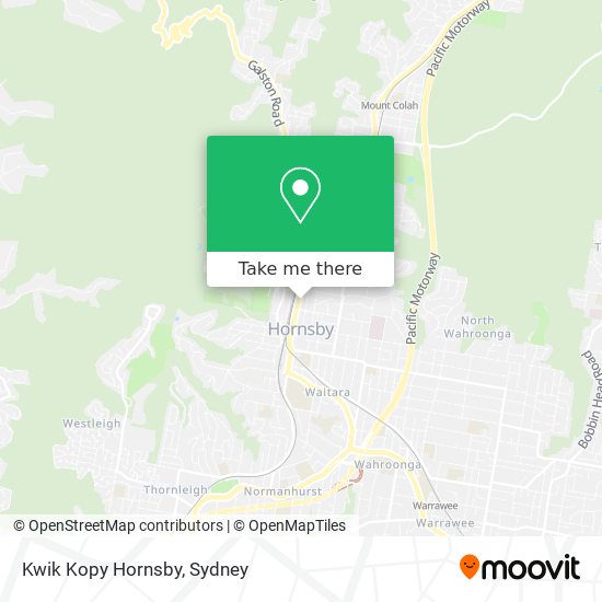 Kwik Kopy Hornsby map