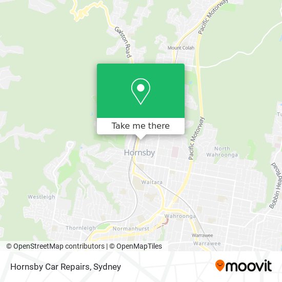 Mapa Hornsby Car Repairs