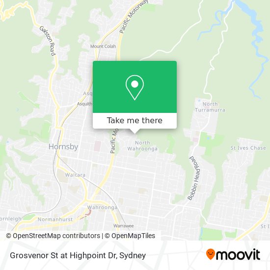 Mapa Grosvenor St at Highpoint Dr