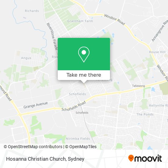 Hosanna Christian Church map