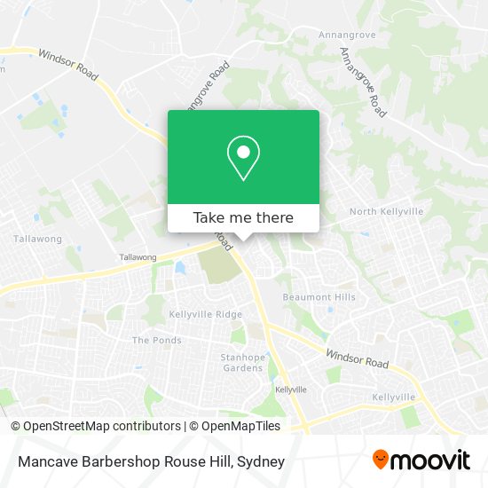 Mapa Mancave Barbershop Rouse Hill