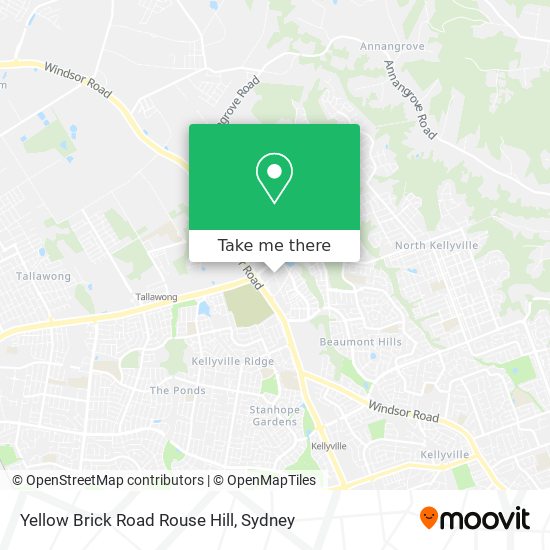 Mapa Yellow Brick Road Rouse Hill