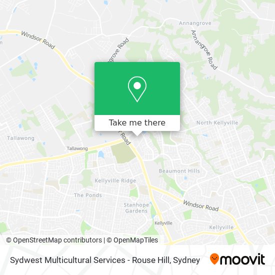 Mapa Sydwest Multicultural Services - Rouse Hill