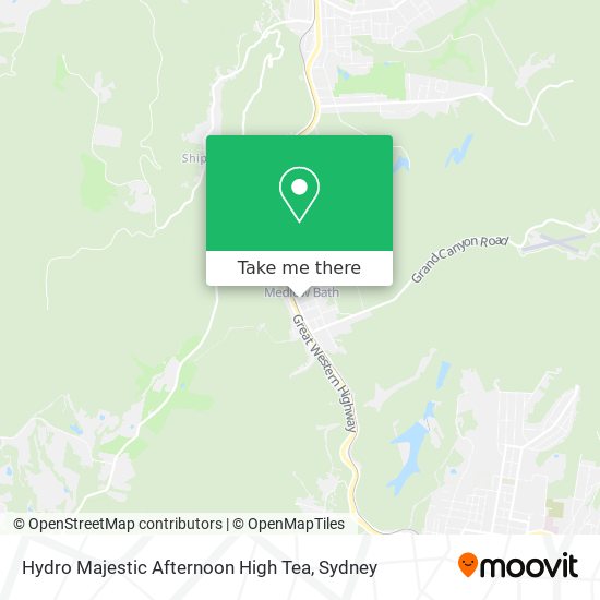Hydro Majestic Afternoon High Tea map