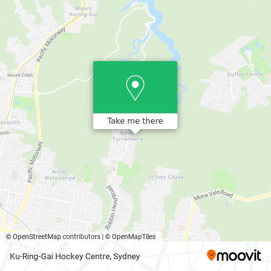 Mapa Ku-Ring-Gai Hockey Centre