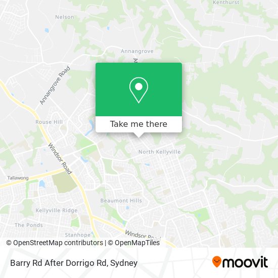 Barry Rd After Dorrigo Rd map