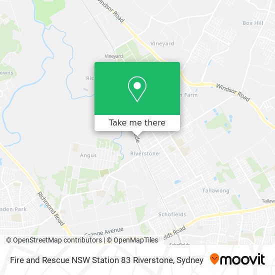 Fire and Rescue NSW Station 83 Riverstone map