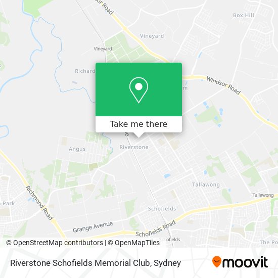 Mapa Riverstone Schofields Memorial Club