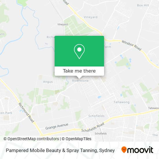 Pampered Mobile Beauty & Spray Tanning map