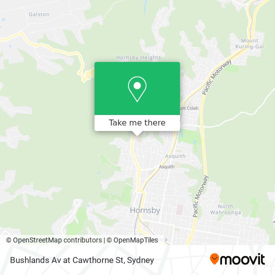 Bushlands Av at Cawthorne St map