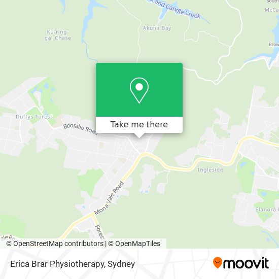 Erica Brar Physiotherapy map