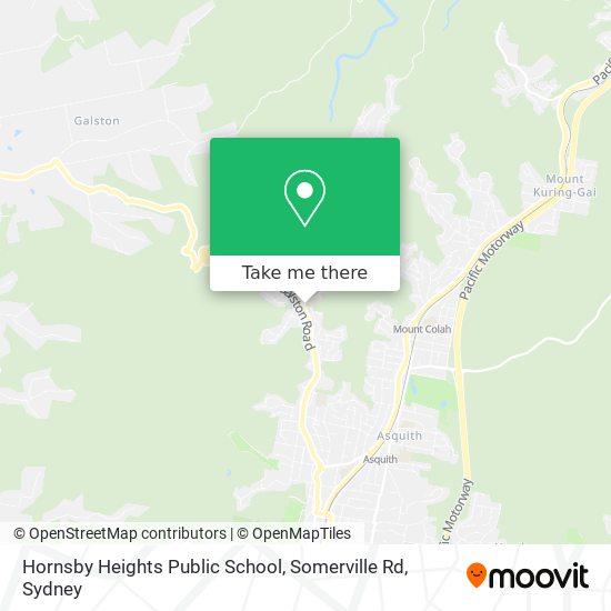 Mapa Hornsby Heights Public School, Somerville Rd