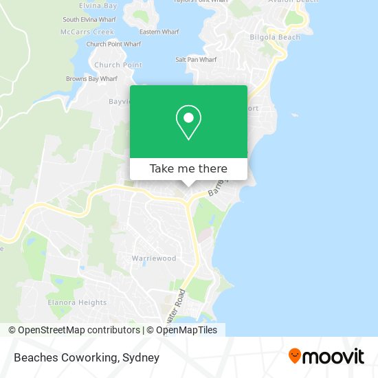 Beaches Coworking map