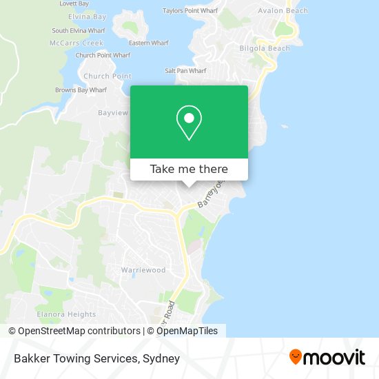 Bakker Towing Services map
