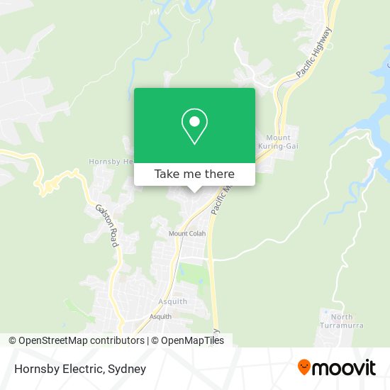 Hornsby Electric map