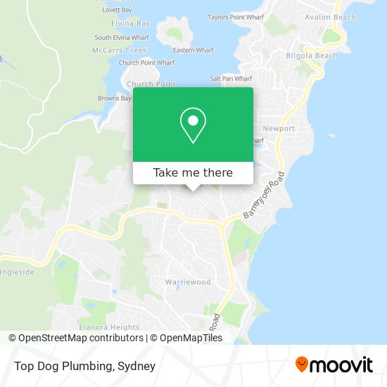 Top Dog Plumbing map