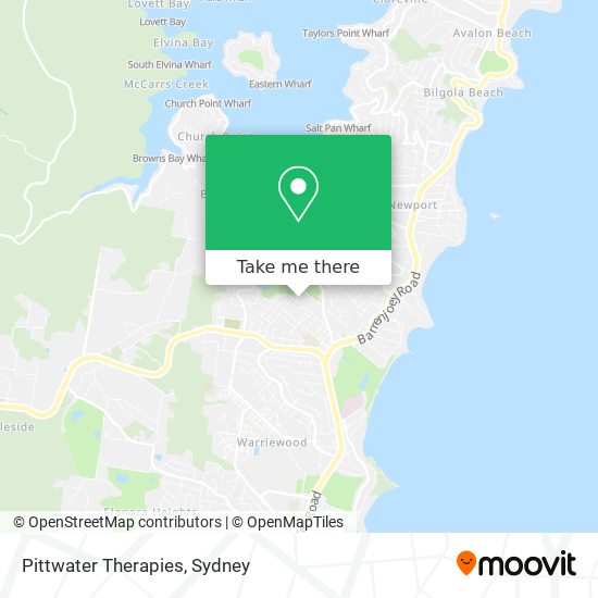 Pittwater Therapies map