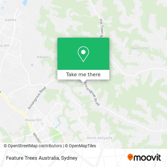 Mapa Feature Trees Australia