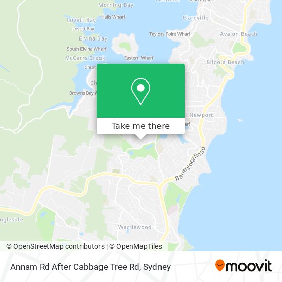 Annam Rd After Cabbage Tree Rd map