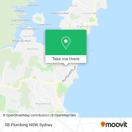 Mapa SB Plumbing NSW