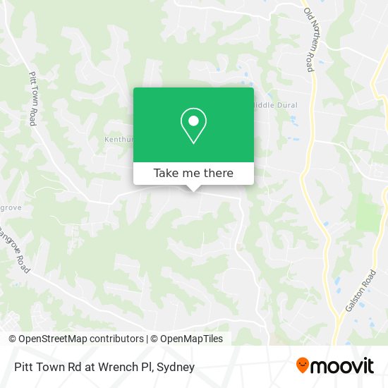 Pitt Town Rd at Wrench Pl map