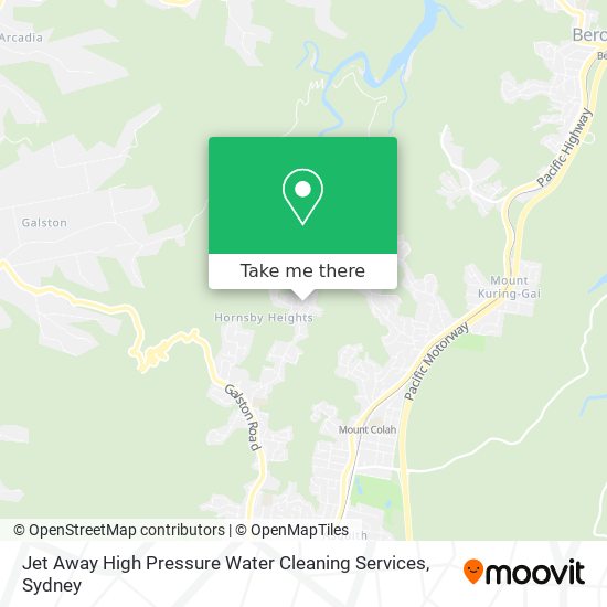 Mapa Jet Away High Pressure Water Cleaning Services