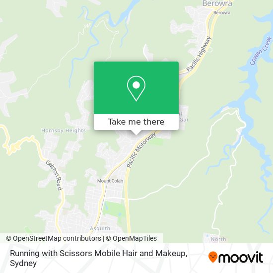 Running with Scissors Mobile Hair and Makeup map