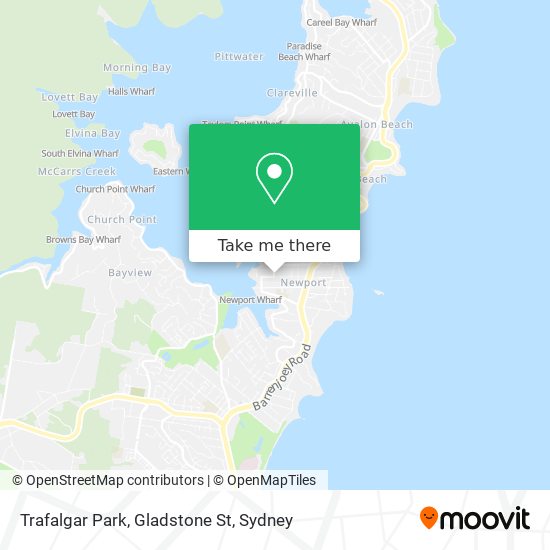 Trafalgar Park, Gladstone St map