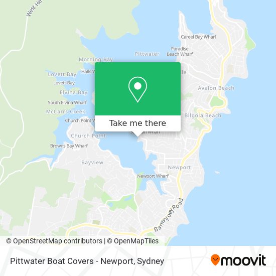 Pittwater Boat Covers - Newport map