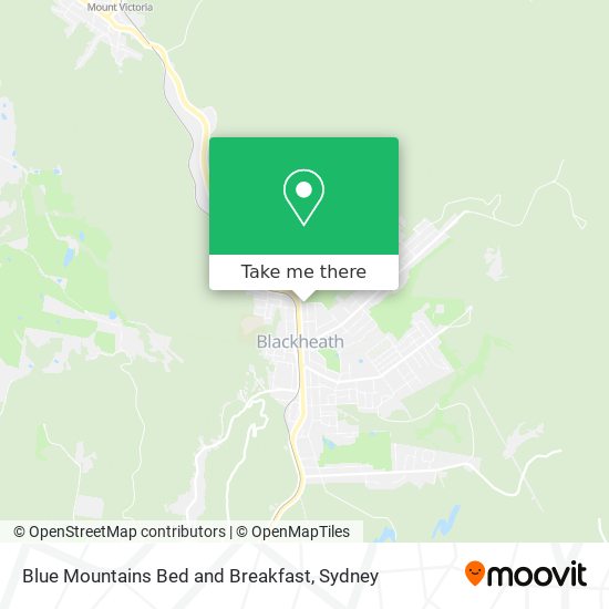 Mapa Blue Mountains Bed and Breakfast