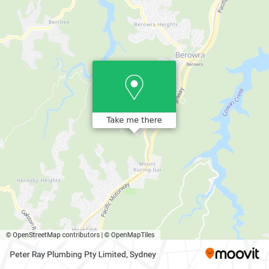 Mapa Peter Ray Plumbing Pty Limited