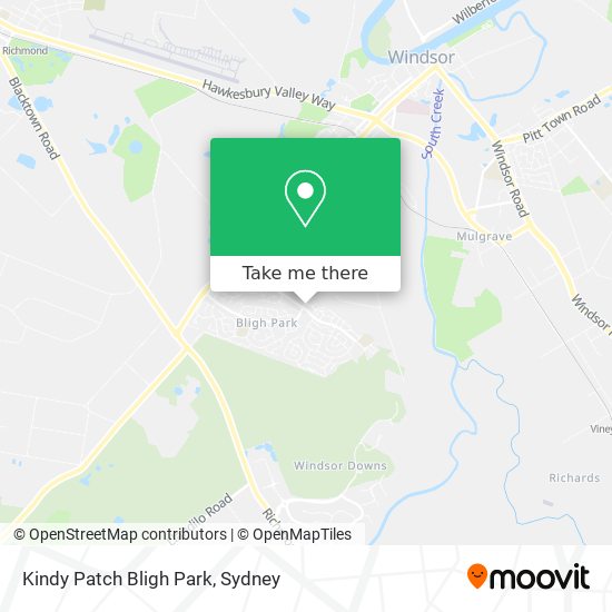 Mapa Kindy Patch Bligh Park