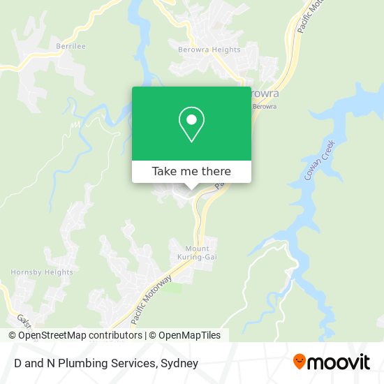 D and N Plumbing Services map
