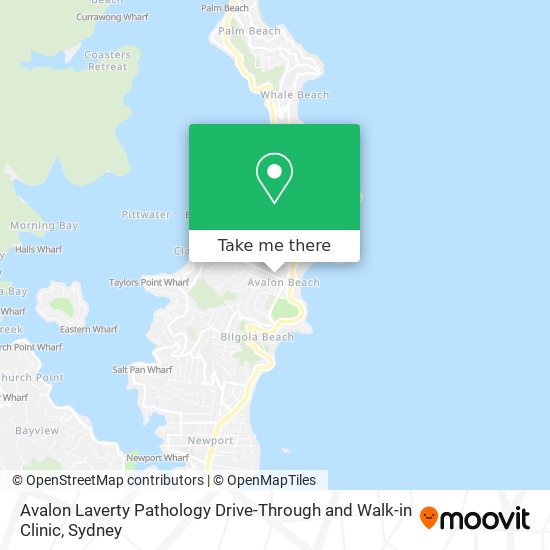 Avalon Laverty Pathology Drive-Through and Walk-in Clinic map