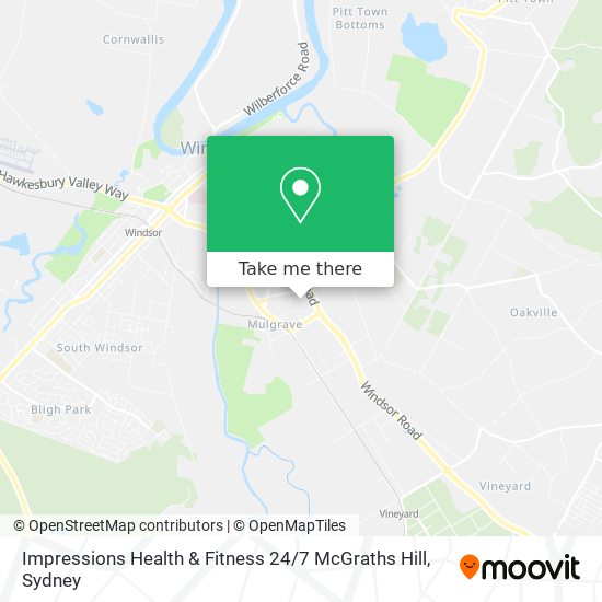 Mapa Impressions Health & Fitness 24 / 7 McGraths Hill