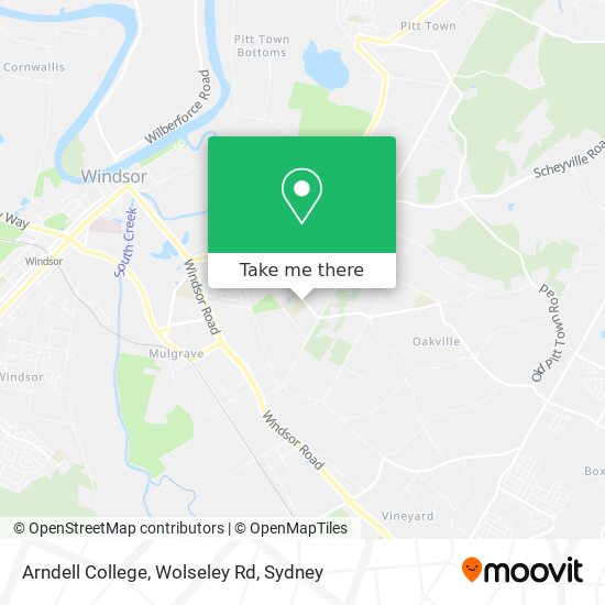 Mapa Arndell College, Wolseley Rd