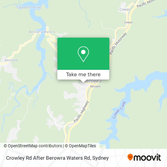 Mapa Crowley Rd After Berowra Waters Rd