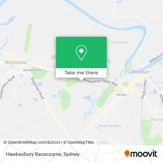 Hawkesbury Racecourse map