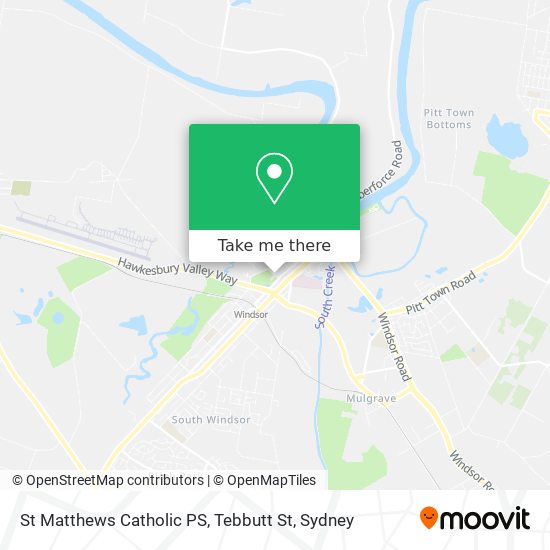 St Matthews Catholic PS, Tebbutt St map