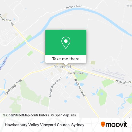 Hawkesbury Valley Vineyard Church map