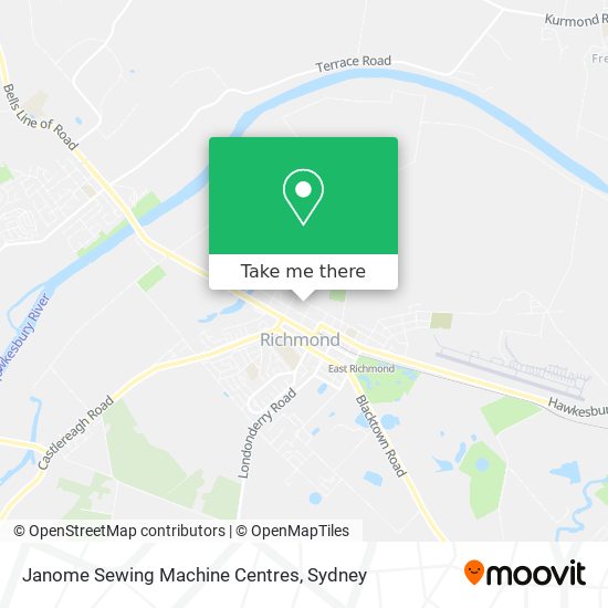 Mapa Janome Sewing Machine Centres