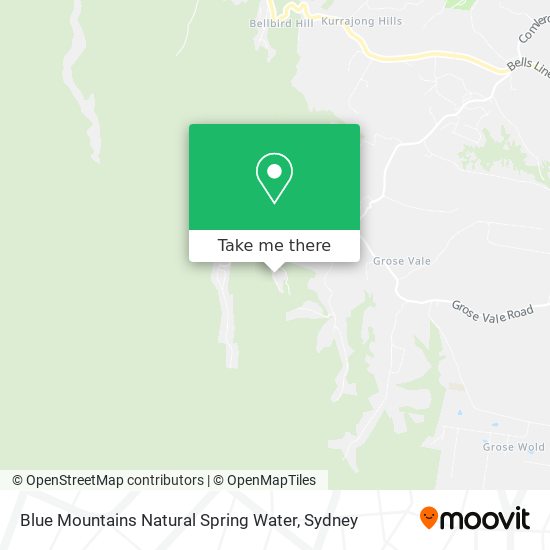 Blue Mountains Natural Spring Water map