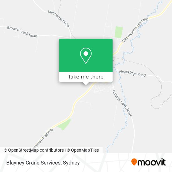 Blayney Crane Services map